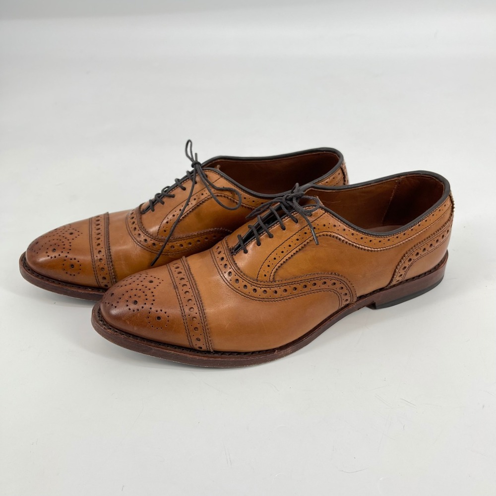 Allen Edmonds Oxfords Strand Cap Toe Wingtip Brogue Leather Dress Shoes 8.5 D - Picture 2 of 9